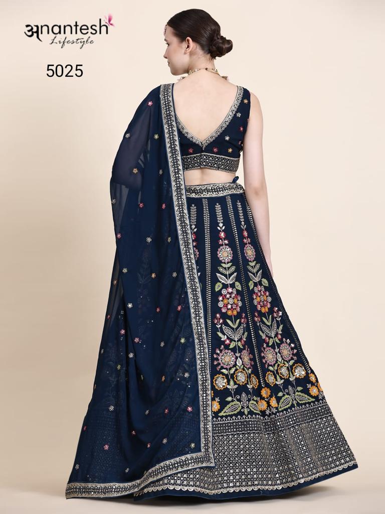 Anantesh Occations Vol 6 Blue Georgette Lehenga Choli 2025