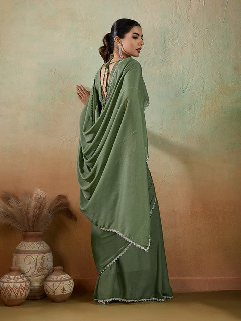 Sethnic Lifestyle Ekairaa Matt Georgette 97001 Cocktail Wear Saree