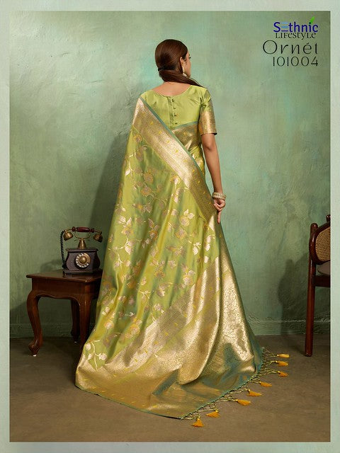 Sethnic Ornet Dual Tone Banarasi Silk 101004 Party wear Saree 2025