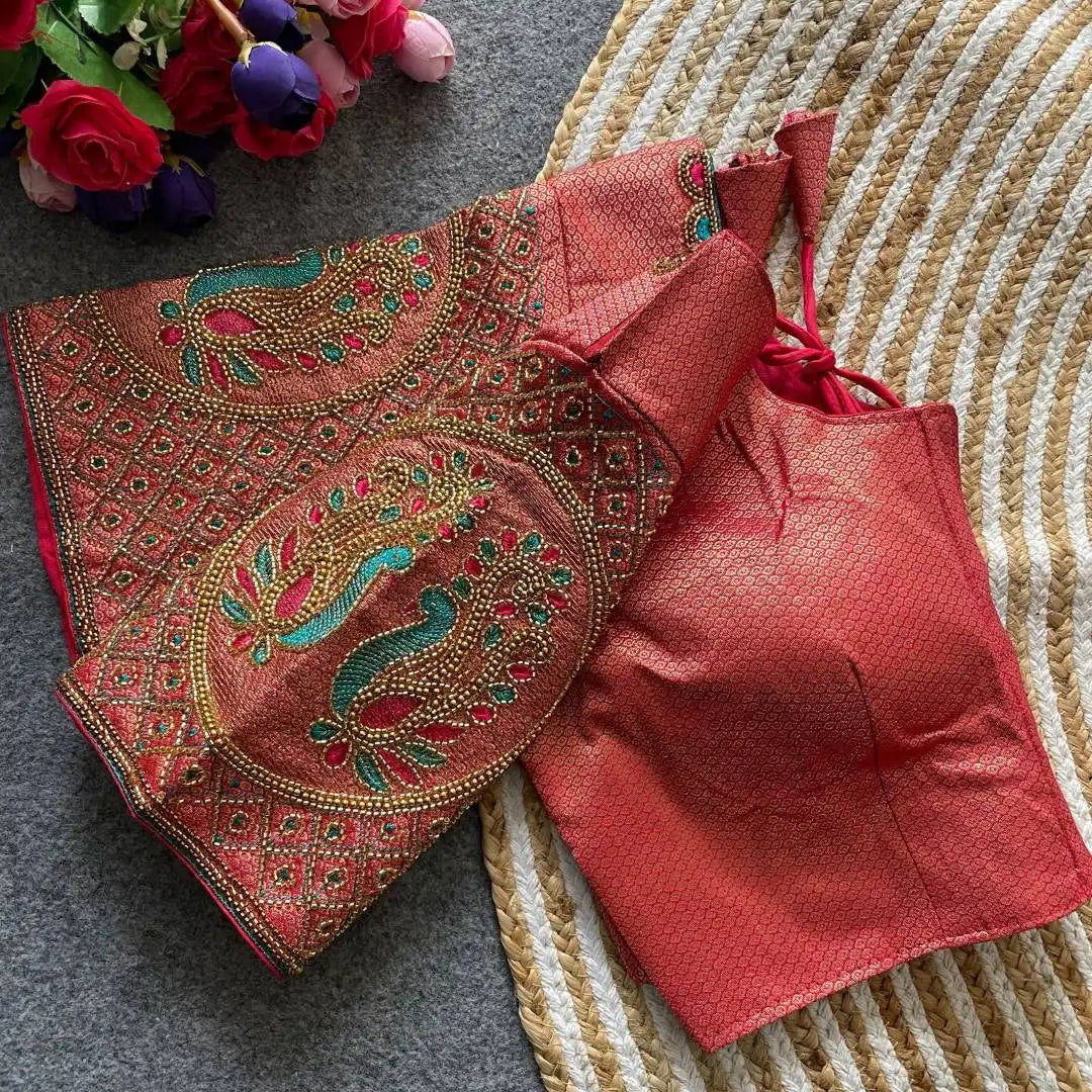 Ruhi Vol 51 Banarasi Jacquard Silk Wedding Blouse