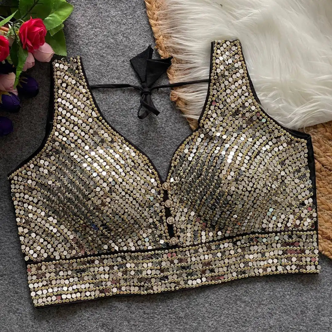 Ruhi Vol 57 Readymade Blouse Mirror Sequence Design