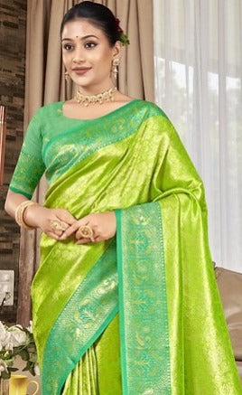 Bunawat Sahi Silk 4 Weaving Work 1005 Festiva Wear Saree Collection