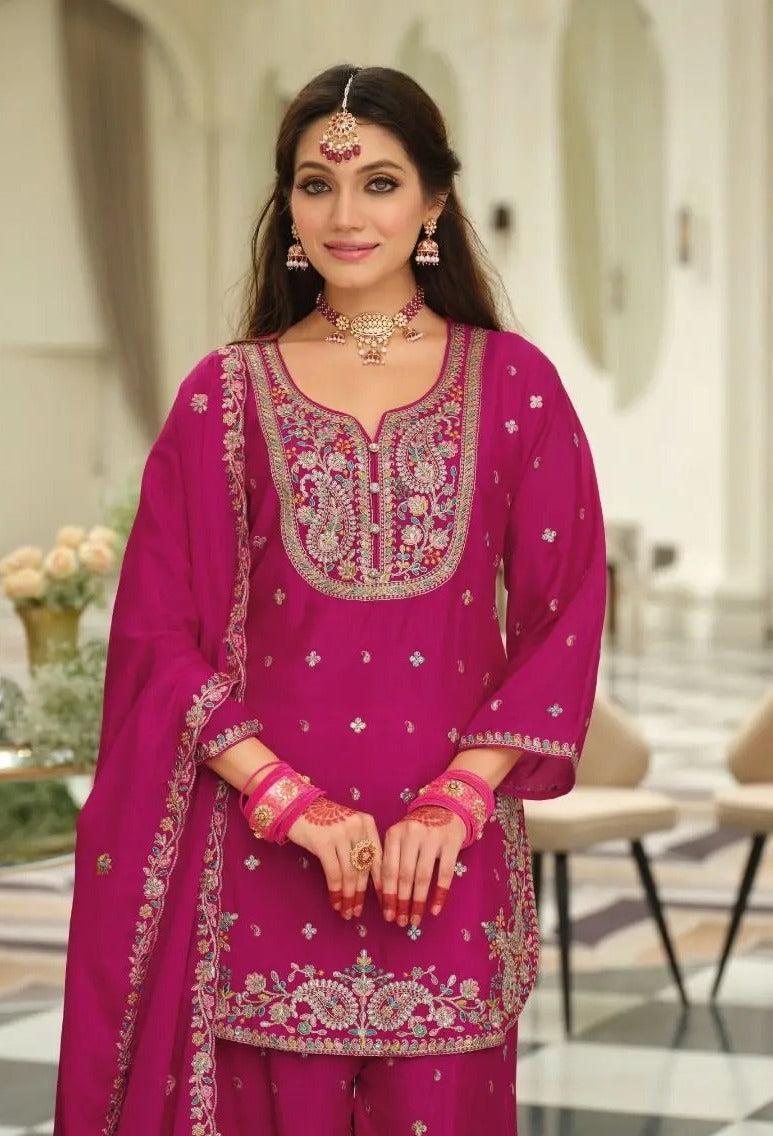 Eba Saaj Chinon Sharara Suit Embroidery Collection 2025