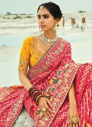 MN Shahi Poshak Vol 4 Hand Work Border 8001 Wedding Wear Saree