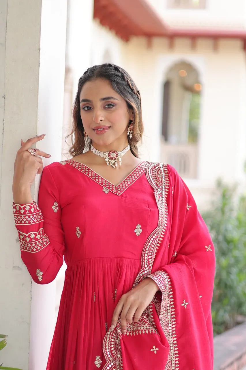 Mohini 9281 Vichitra Silk Embroidery Gown Collection