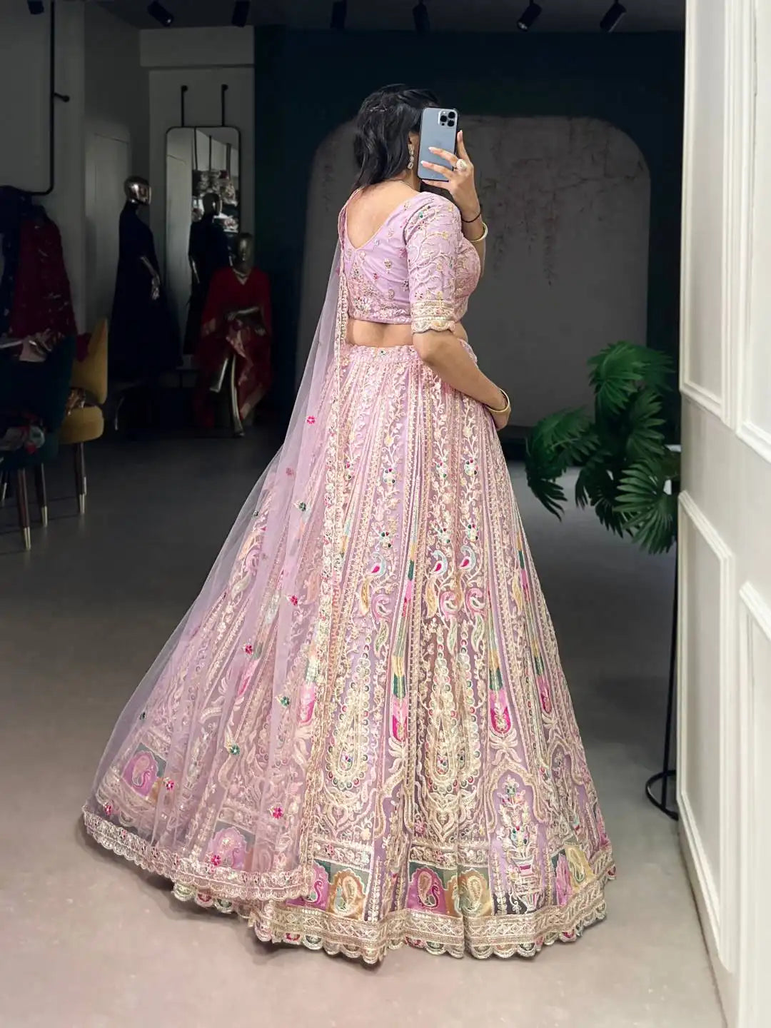 WMN 1453 Net Wedding Lehenga Choli With Embroidery Collection 2025