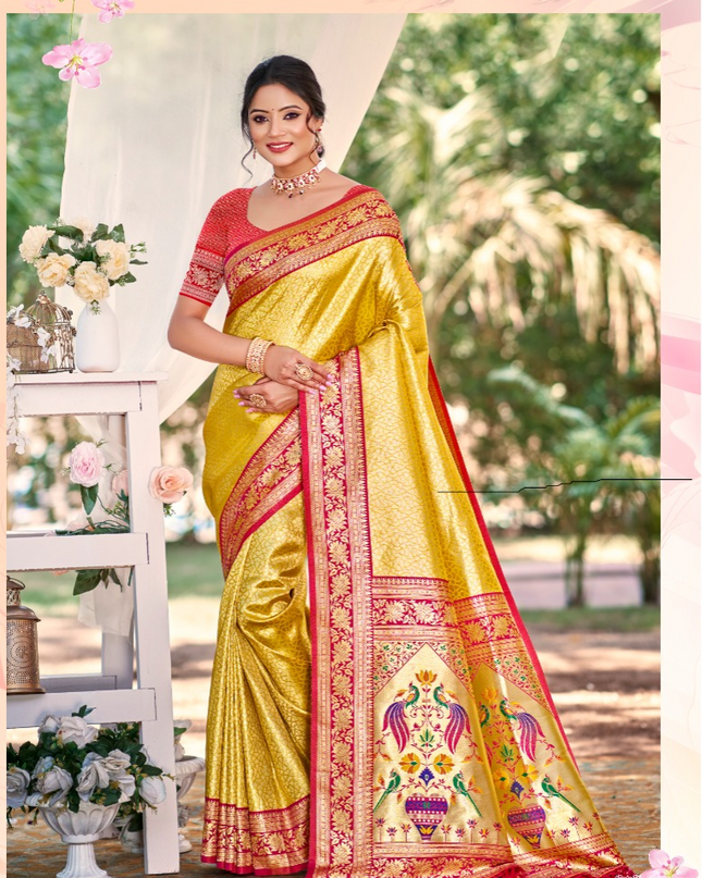 Bunawat Devyani Silk Kanjivaram silk With Weaing wear Saree