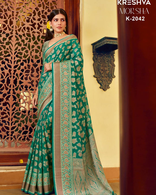 Kreshva Moksha 2042 Twp Georgette Festival  Saree