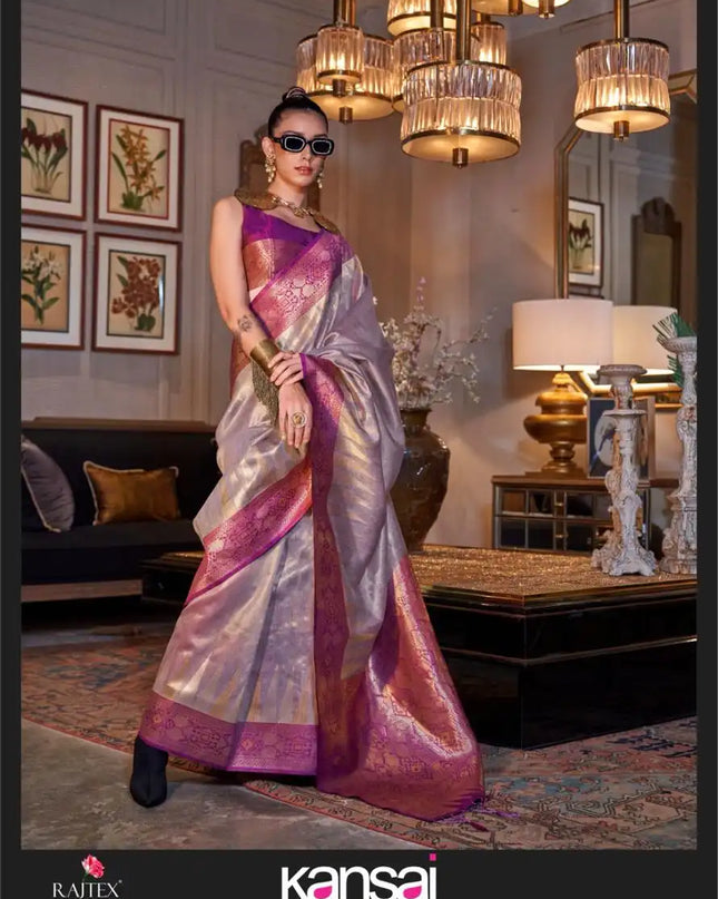 Rajtex Kansai Tissue Silk Festival Wear Sari Collection 393005