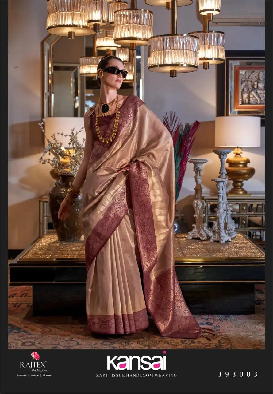 Rajtex Kansai Tissue Silk Festival Wear Sari Collection 393003