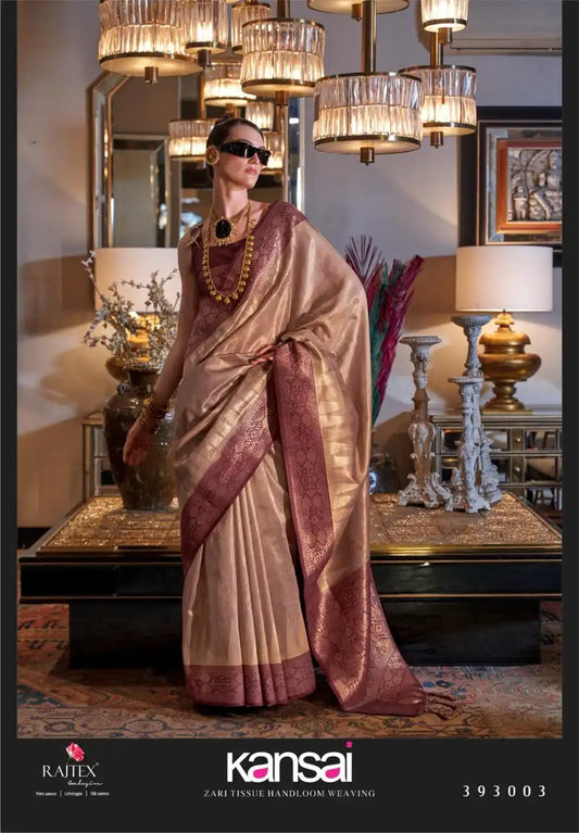 Rajtex Kansai Tissue Silk Festival Wear Sari Collection 393003