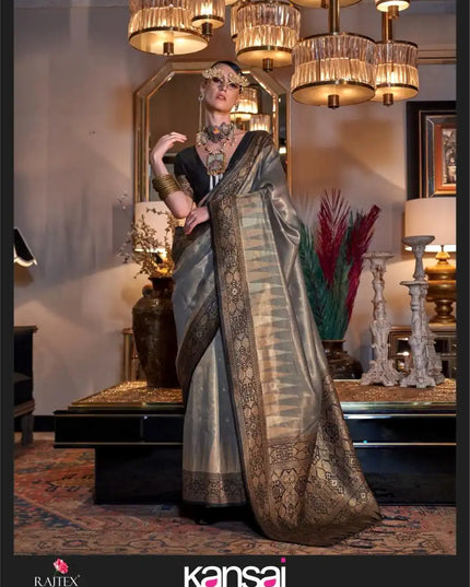 Rajtex Kansai Tissue Silk Festival Wear Sari Collection 393001