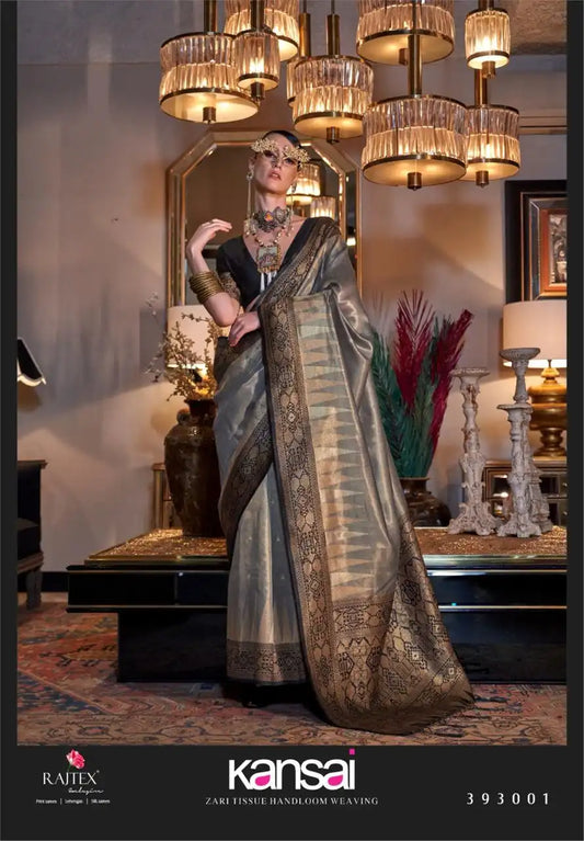 Rajtex Kansai Tissue Silk Festival Wear Sari Collection 393001