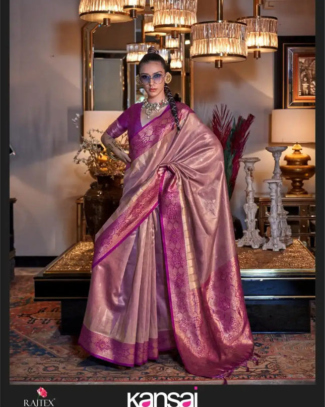 Rajtex Kansai Tissue Silk Festival Wear Sari Collection 393002