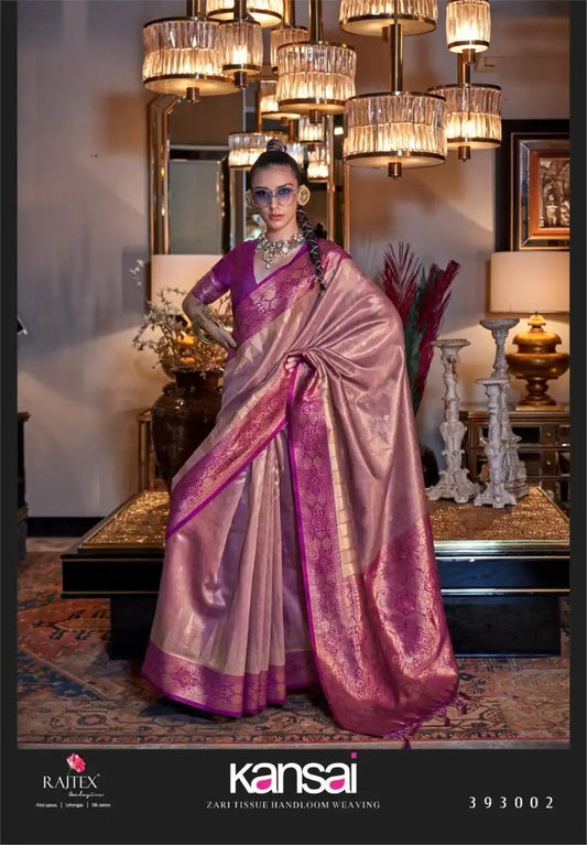 Rajtex Kansai Tissue Silk Festival Wear Sari Collection 393002