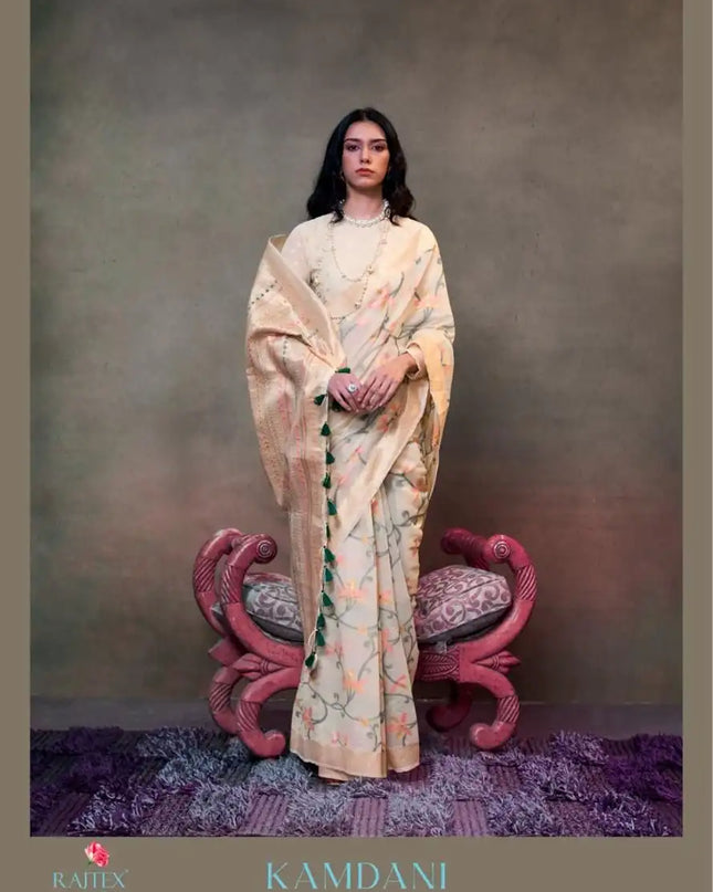 Rajtex Kamdani Handwoven Designer Festive Wear Sari Collection 372002