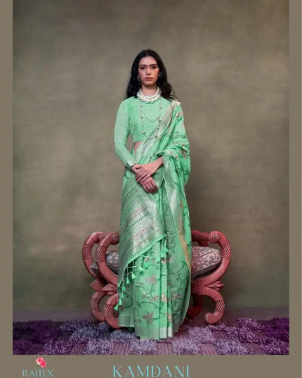 Rajtex Kamdani Handwoven Designer Festive Wear Sari Collection 372006