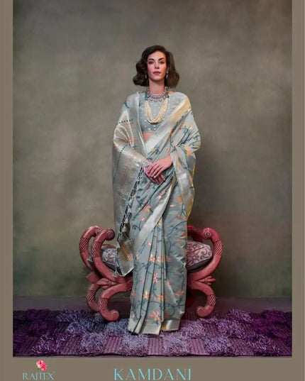 Rajtex Kamdani Handwoven Designer Festive Wear Sari Collection 372005