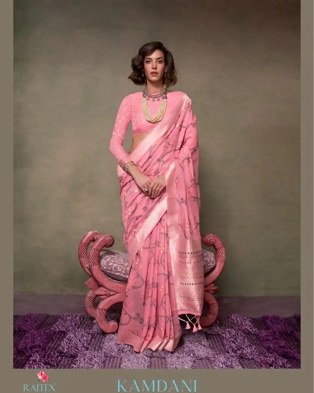 Rajtex Kamdani Handwoven Designer Festive Wear Sari Collection 372001