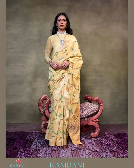 Rajtex Kamdani Handwoven Designer Festive Wear Sari Collection 372004