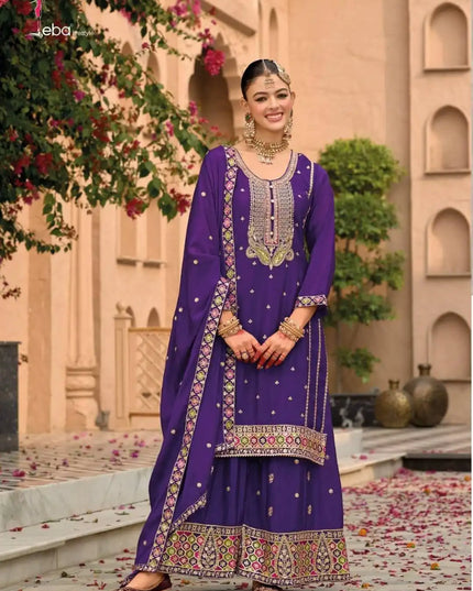 Eba Nimrat Series 1778 To 1780 Chinon Sharara Suits Collection