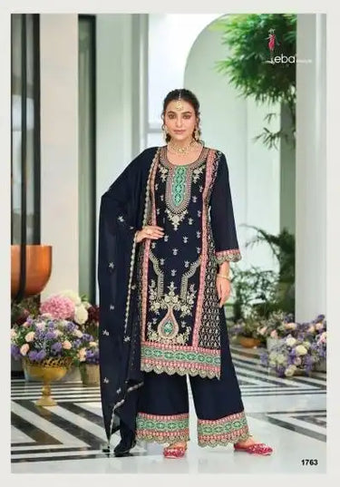 Eba Zohra Chinon Embroidery Kurti pant Dupatta Collection
