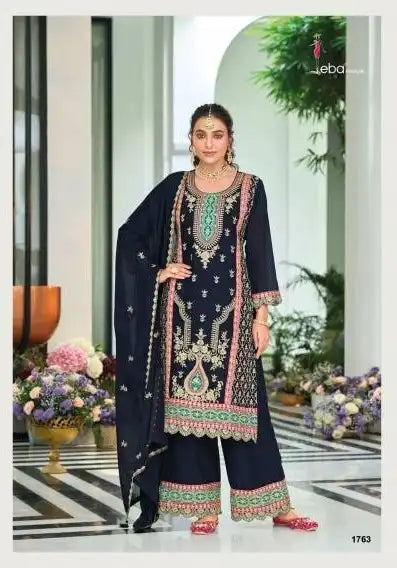 Eba Zohra Chinon Embroidery Kurti pant Dupatta Collection