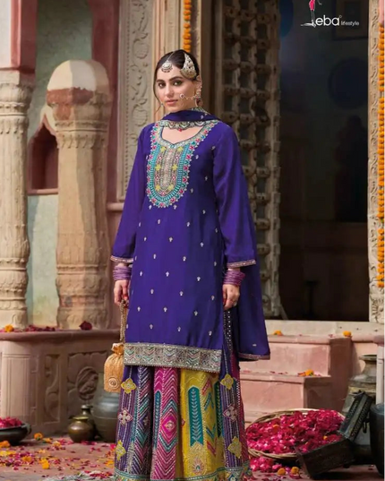 Eba Mohini Chinon Embroidered Ready Made Suits Collection