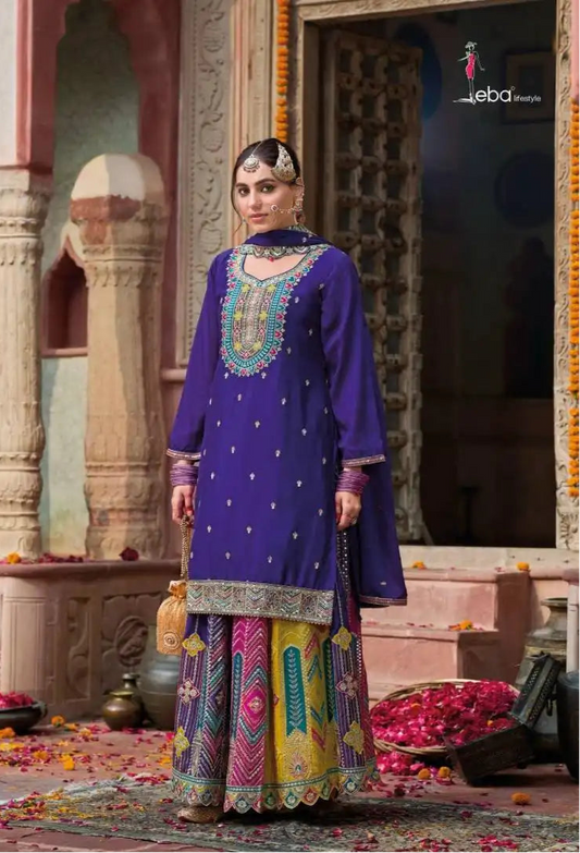 Eba Mohini Chinon Embroidered Ready Made Suits Collection