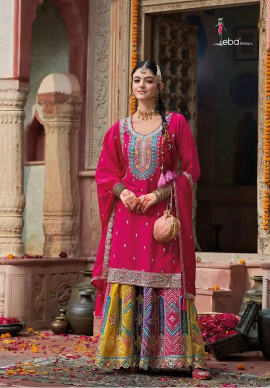 Eba Mohini Chinon Sharara Suit Ready Made Suits Collection
