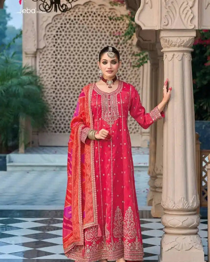 Eba Shringar Shimmer Embroidered Ready Made Suits Wholesale
