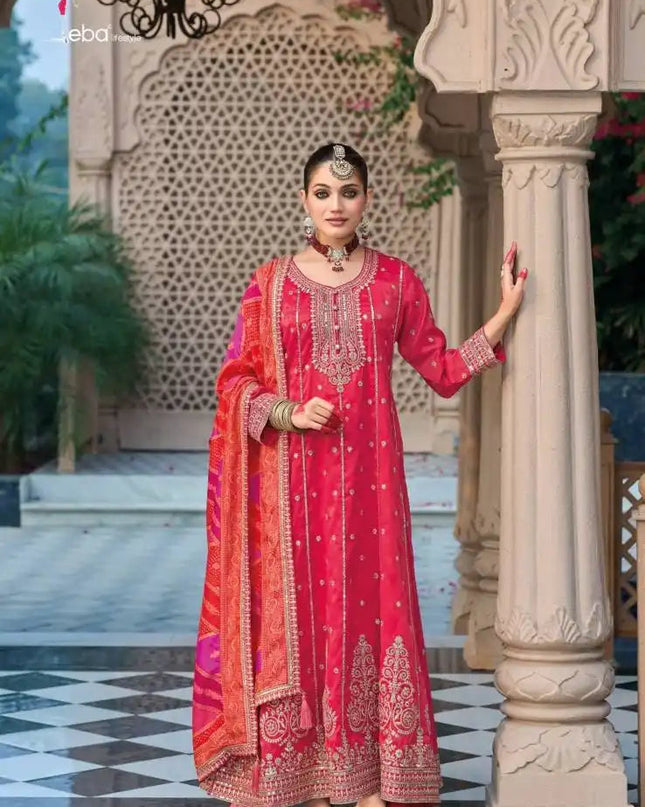 Eba Shringar Shimmer Embroidered Ready Made Suits Wholesale