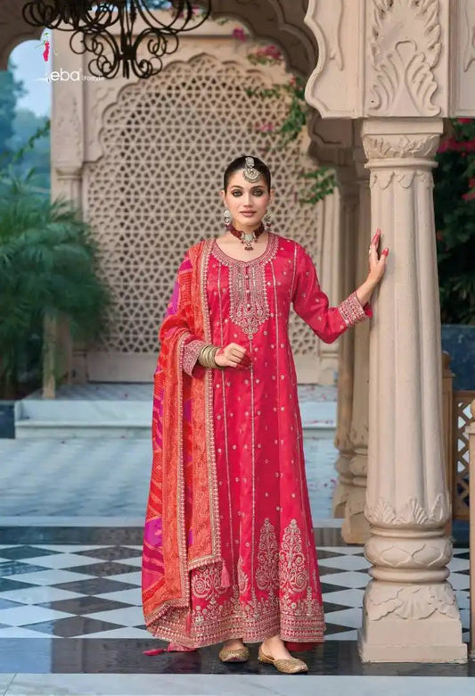Eba Shringar Shimmer Embroidered Ready Made Suits Wholesale