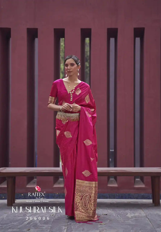 Rajtex Khushrat Satin Silk Festival Wear Sari Collection 266006