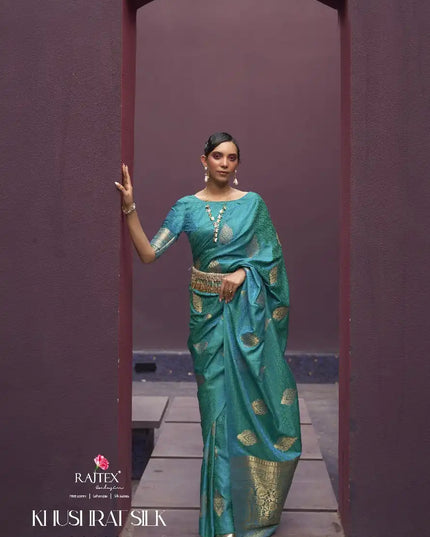 Rajtex Khushrat Satin Silk Festival Wear Sari Collection 266005