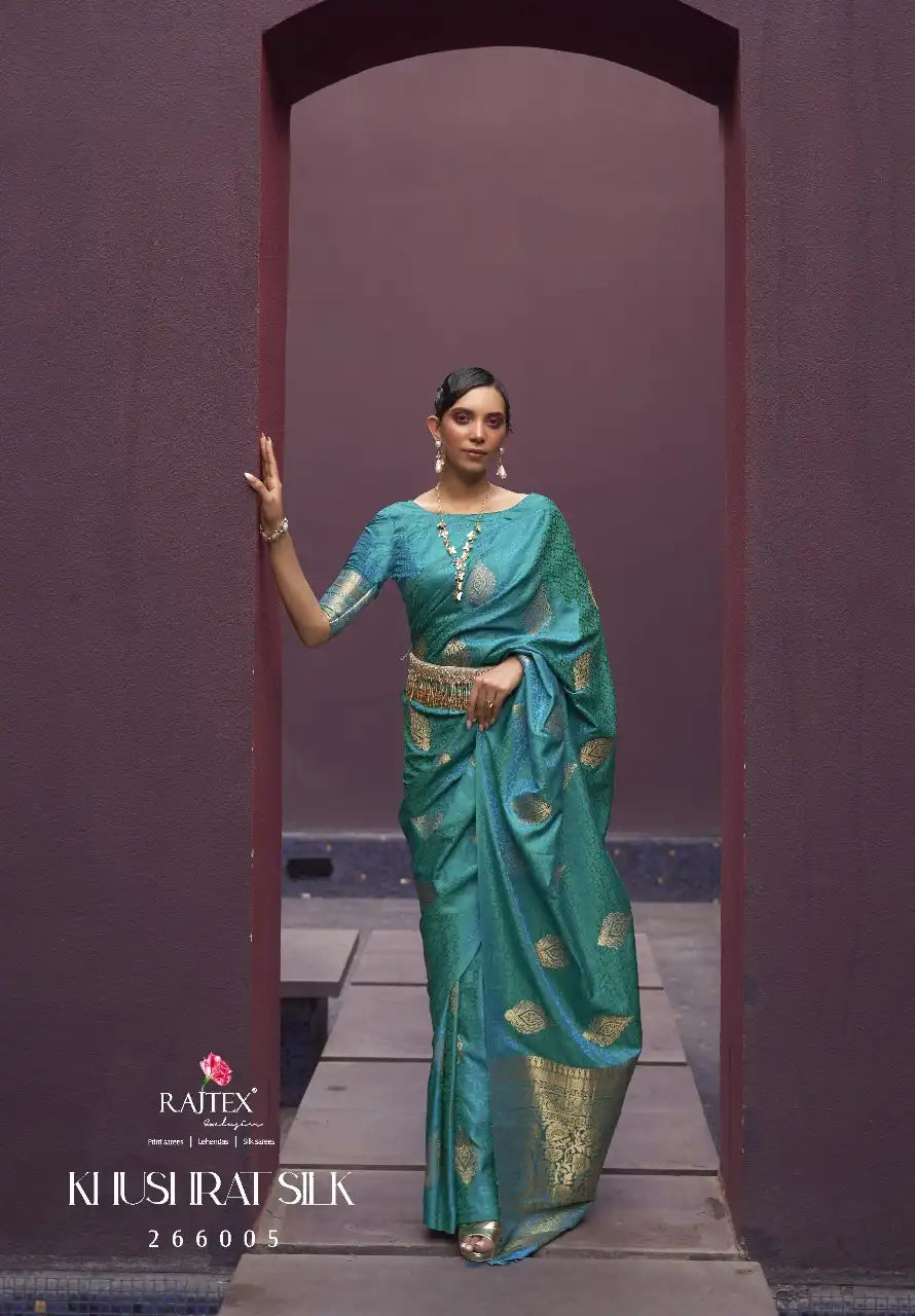 Rajtex Khushrat Satin Silk Festival Wear Sari Collection 266005