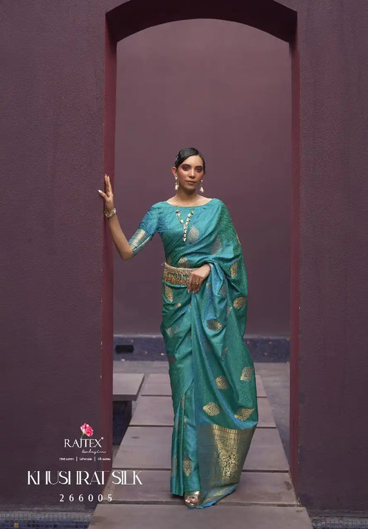 Rajtex Khushrat Satin Silk Festival Wear Sari Collection 266005