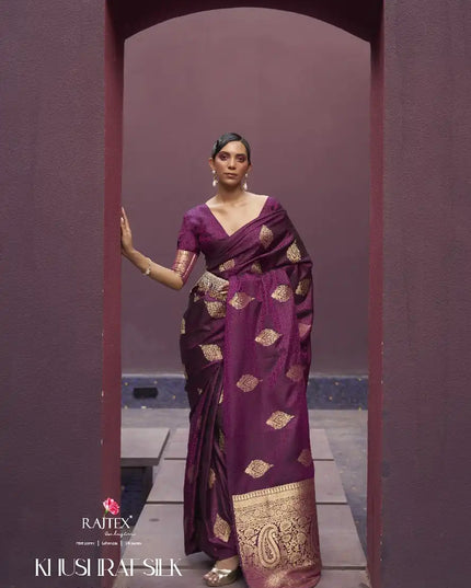 Rajtex Khushrat Satin Silk Festival Wear Sari Collection 266004