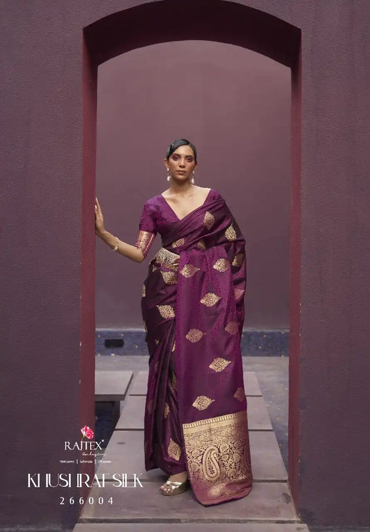 Rajtex Khushrat Satin Silk Festival Wear Sari Collection 266004