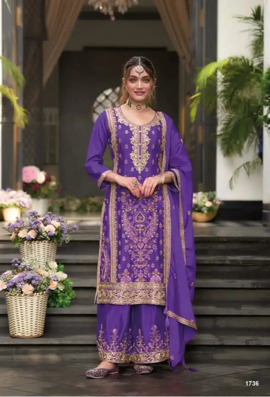 Eba Ruby Colour Edition 2 Chinon Sharara Salwar Suit Collection