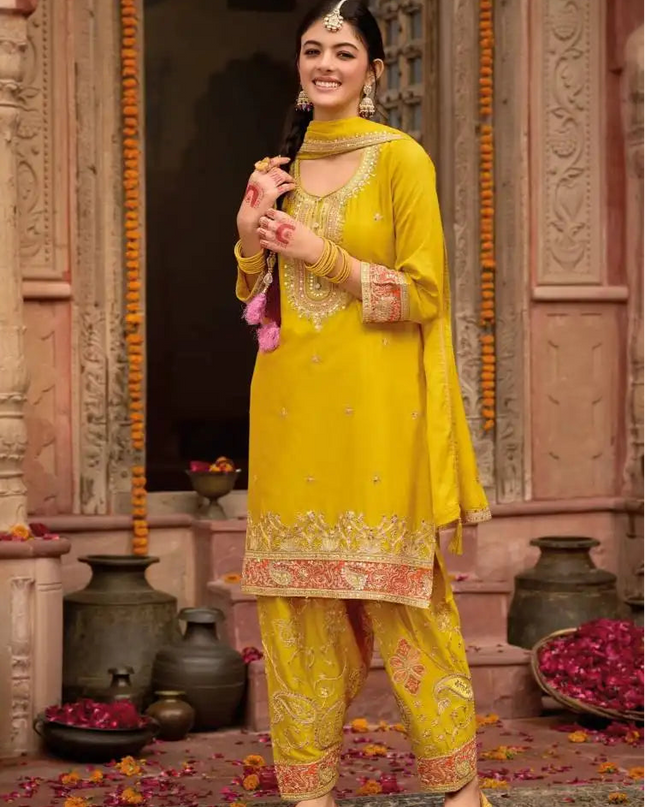 Eba Kashish Chinon Embroidered Salwar Kameez Collection
