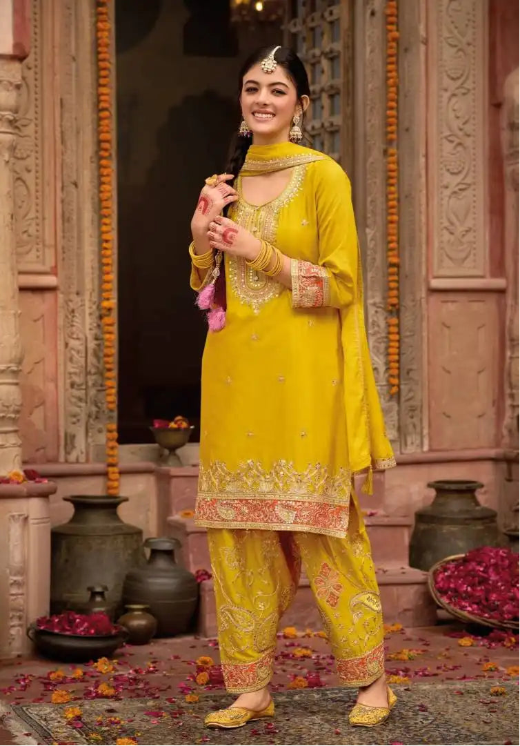 Eba Kashish Chinon Embroidered Salwar Kameez Collection