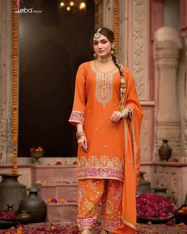 Eba Kashish Chinon Salwar Kameez Panjabi Style Collection