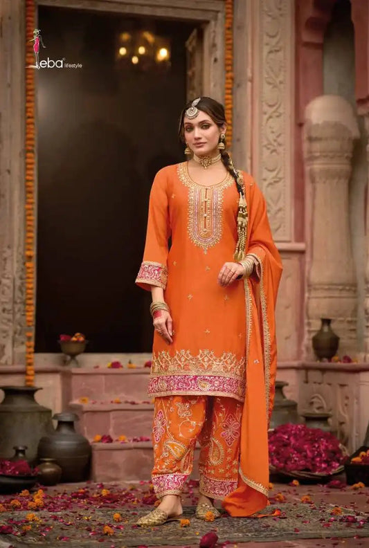 Eba Kashish Chinon Salwar Kameez Panjabi Style Collection