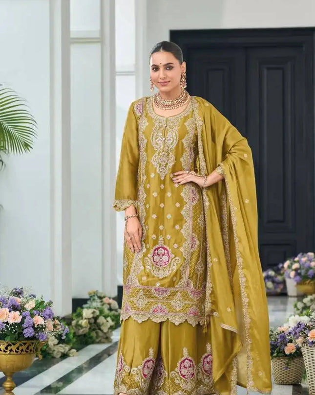 Eba Zulfat Chinon Embroidered Ready Made Suits
