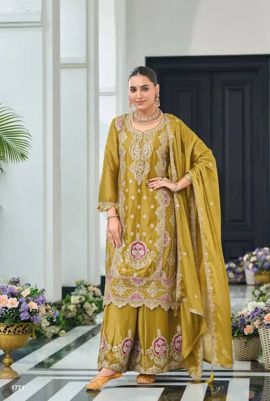 Eba Zulfat Chinon Embroidered Ready Made Suits