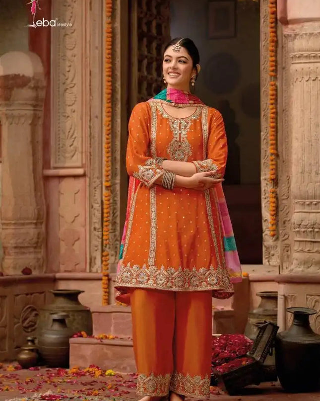 Eba Gajari Chinon Salwar Kameez latest Design