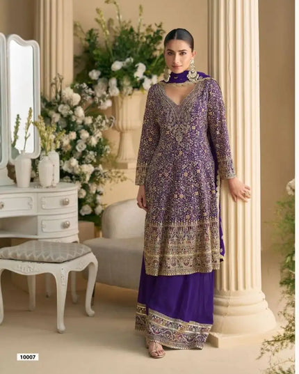 Sayuri Mohini Georgette Designer Sharara Suit Collection