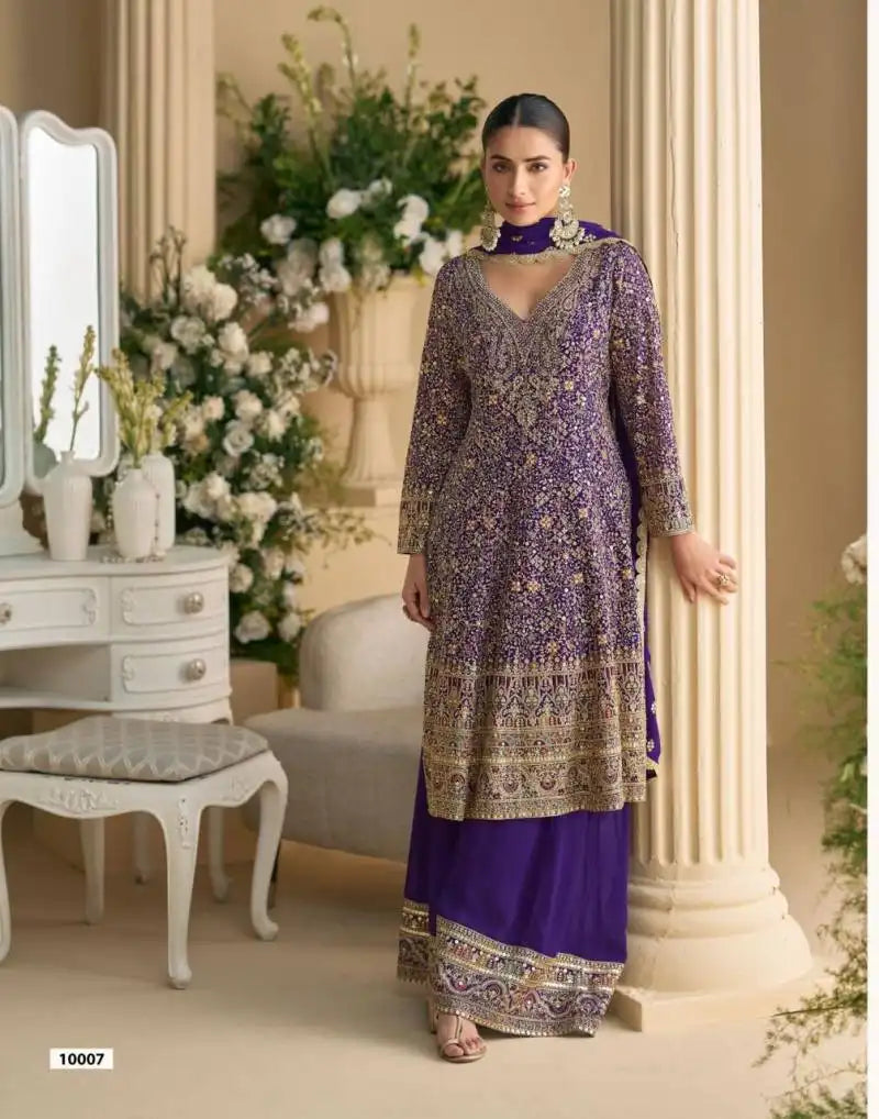 Sayuri Mohini Georgette Designer Sharara Suit Collection