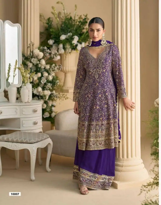 Sayuri Mohini Georgette Designer Sharara Suit Collection